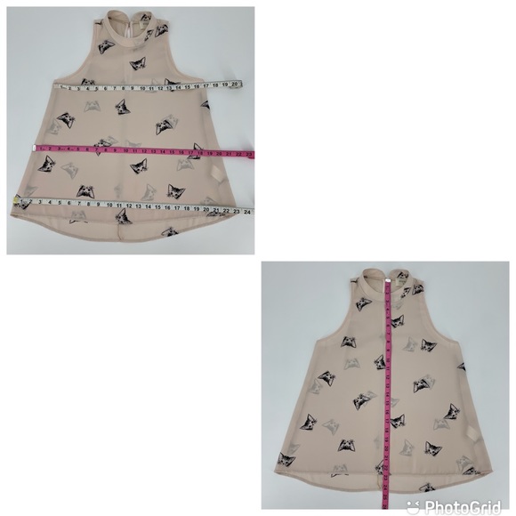 Everly Sleeveless Kitten Mock Neck Blouse, Small - Picture 15 of 16